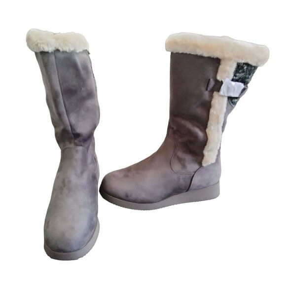 Dream Pairs Womens Mid-Calf Snow Boots With Faux Fur & Adjustable Buckle Size 9 - Picture 2 of 11